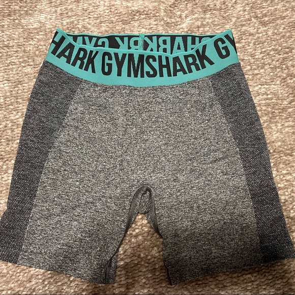 Gymshark Pants - Gymshark Flex Shorts With Turquoise Waist Band.
